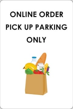 Picture of Curbside Pickup Parking Signs 872127793