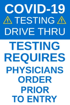 Picture of Drive Thru Clinic Sandwich Board Signs 872224968