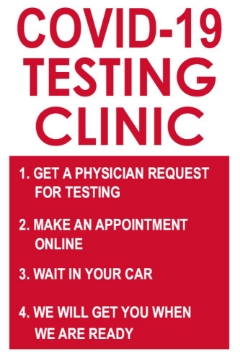 Picture of Drive Thru Clinic Sandwich Board Signs 872224996