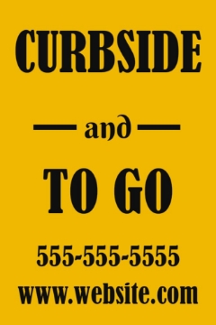 Picture of Take Out Only Sandwich Board Signs 872225831