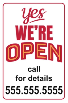 Picture of We're Open Sandwich Board Signs 872224599