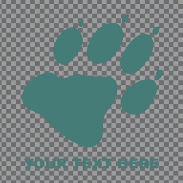 Picture of Paw and Footprint Clear Decals 12925778