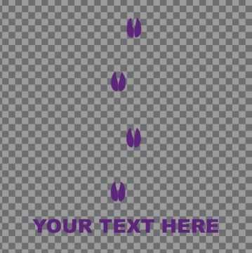 Picture of Paw and Footprint Clear Decals 12925784