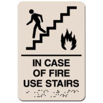 Picture of In Case Of Fire Use Stairs ADA Sign