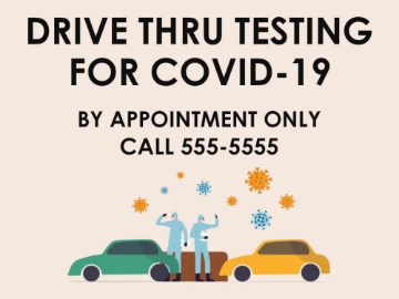 Picture of Drive Thru Clinic Signs 872155535