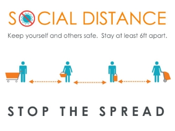 Picture of Social Distancing Signs 872158399