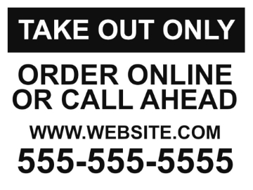 Picture of Take Out Only Signs 872166848