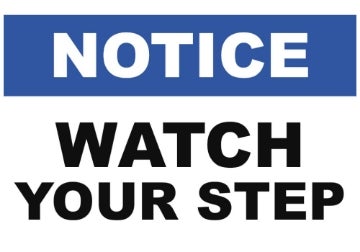 Picture of Watch Your Step Signs 861355644