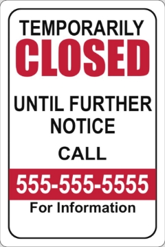 Picture of Temporary Closed Parking Signs 872225431