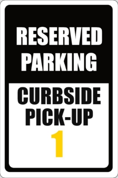 Picture of Curbside Pickup Parking Signs 872127807
