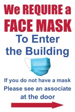 Picture of Face Masks Required Sandwich Board Signs 872485022