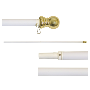 Picture of 6ft Spinner Flagpole - White Aluminum