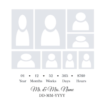 Picture of Metal Prints Anniversary 15 - 8x8