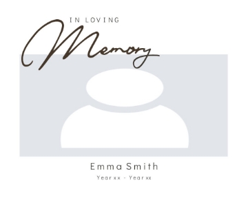 Picture of Metal Prints In Memory 3 - 8x10