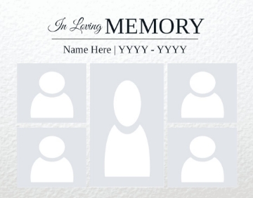 Picture of Metal Prints In Memory 12 - 11x14