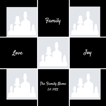 Picture of Metal Prints Family 14 - 8x8