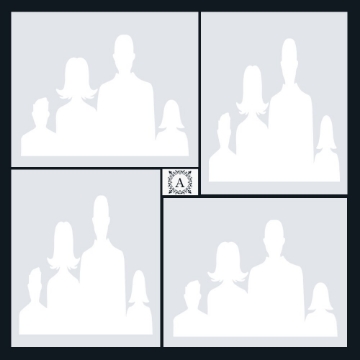Picture of Metal Prints Family 6 - 16x16
