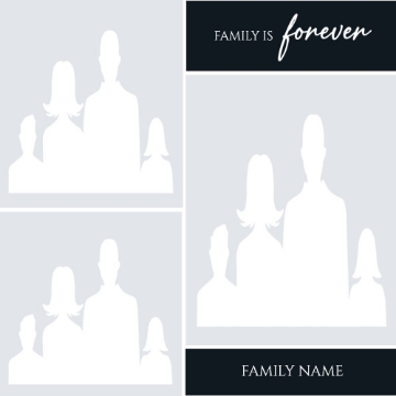 Picture of Metal Prints Family 16 - 16x16