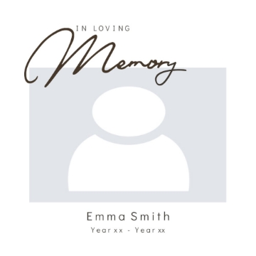 Picture of Acrylic Print In Memory 3 - 8x8