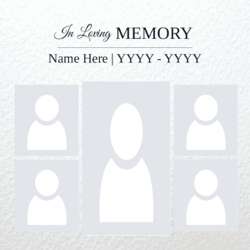 Picture of Acrylic Print In Memory 12 - 16x16