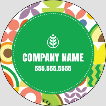 Picture of Food & Beverage Sticker 4 - Circle 2" x 2"