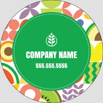 Picture of Food & Beverage Sticker 4 - Circle 3" x 3"