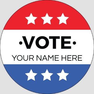 Picture of Political Stickers 6 - Circle 3" x 3"