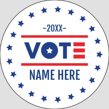 Picture of Political Stickers 9 - Circle 2" x 2"