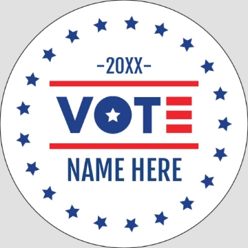 Picture of Political Stickers 9 - Circle 3" x 3"