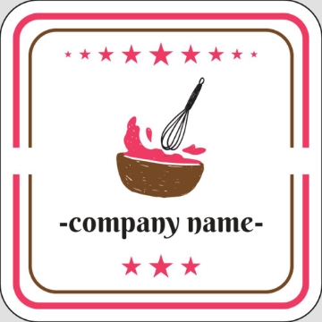 Picture of Food & Beverage Sticker 1 - Rounded Square 2" x 2"