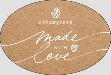 Picture of Beauty Stickers 6 - Oval 2" x 3"