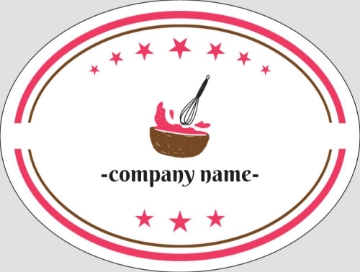 Picture of Food & Beverage Sticker 1 - Oval 3" x 4"