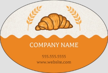 Picture of Food & Beverage Sticker 2 - Oval 2" x 3"