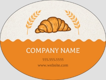 Picture of Food & Beverage Sticker 2 - Oval 3" x 4"