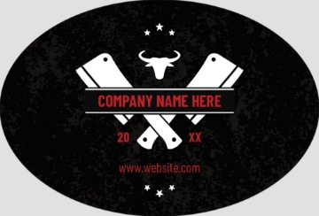 Picture of Food & Beverage Sticker 3 - Oval 2" x 3"