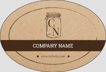 Picture of Food & Beverage Sticker 8 - Oval 2" x 3"