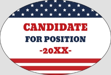 Picture of Political Stickers 2 - Oval 2" x 3"