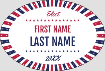 Picture of Political Stickers 3 - Oval 2" x 3"