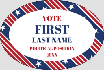 Picture of Political Stickers 5 - Oval 2" x 3"