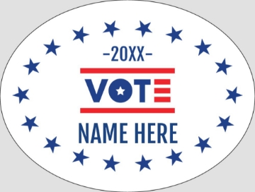Picture of Political Stickers 9 - Oval 3" x 4"