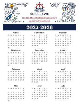 Picture of Magnetic Calendar 10 - Vertical