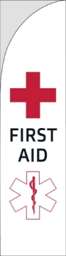 Picture of First Aid - 13ft Straight Flag