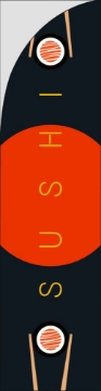 Picture of Sushi - 13ft Straight Flag