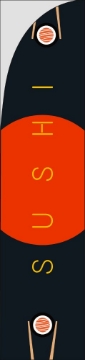 Picture of Sushi - 15.5ft Straight Flag