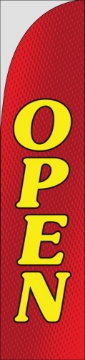 Picture of We're Open 873474914 - 15.5ft Straight Flag