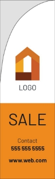 Picture of Real Estate 03 - 7.5ft Straight Flag
