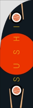 Picture of Sushi - 7.5ft Straight Flag