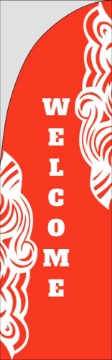 Picture of Welcome 7 - 7.5ft Straight Flag